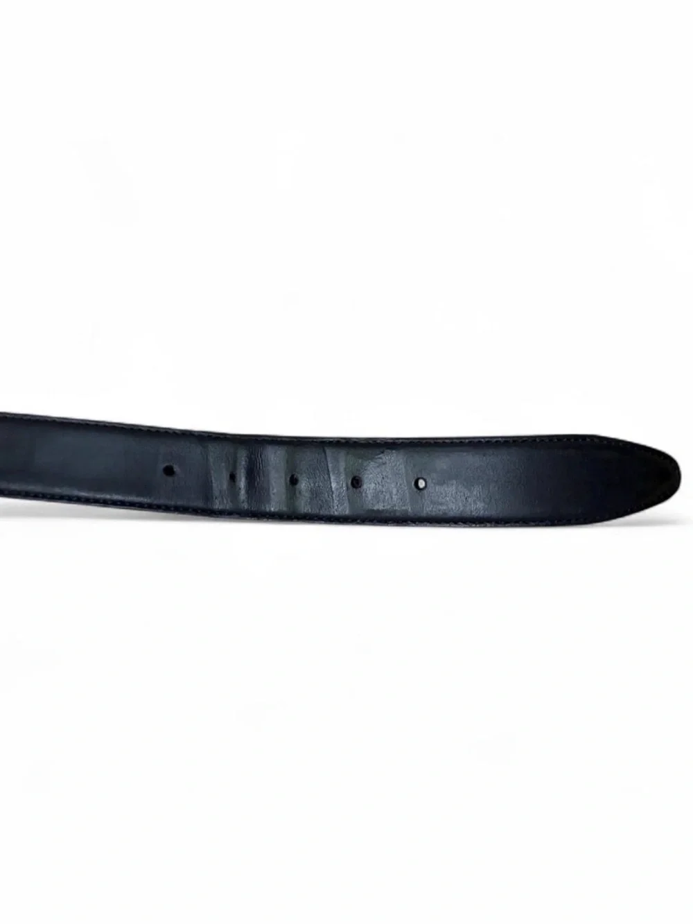 Dolce & Gabbana Black Leather Belt with Silver Buckle Size 48/90 Made in Italy